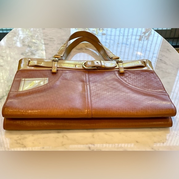 Christian Dior John Galliano Vintage 2001 Belt Bag, gold/orangey tan, GUC - Picture 6 of 16